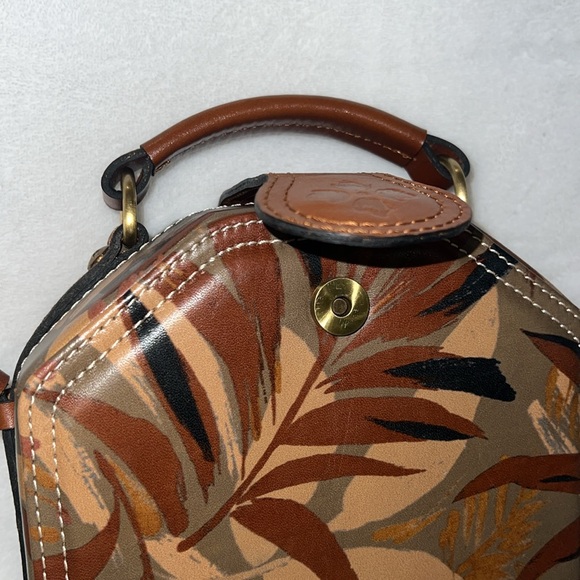 PATRICIA NASH PALM LEAVES MARINA MINI SATCHEL OR CROSSBODY - Picture 8 of 8
